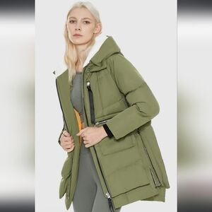 Orolay Women's Thickened Down Jacket Green New Size XXL